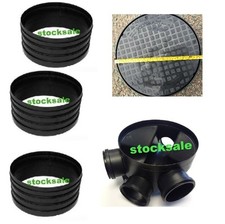 320mm Manhole Inspection Chamber Manhole  - Base, 3 Riser, Cover & Frame