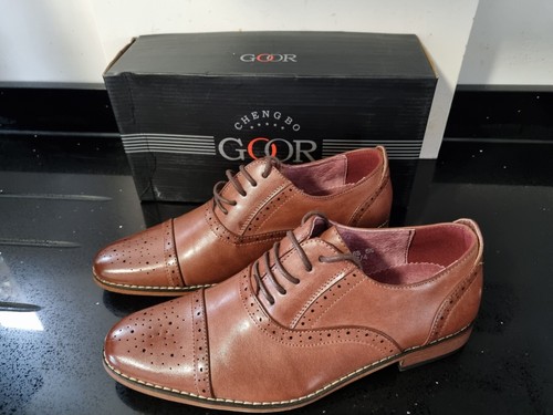 Goor tan leather brogue shoe - goor,