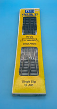 PECO STREAMLINE SL-180 HO/OO SINGLE SLIP POINTS-CODE 75-INSULFROG - boxed