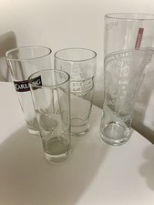 Home Bar Bundle X4 Branded Glasses Carling, Malibu, Peroni, Stella Artois