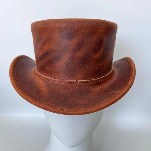 Brown distressed leather top - distressed,