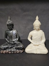 2 x Vintage Resin Thai Buddha