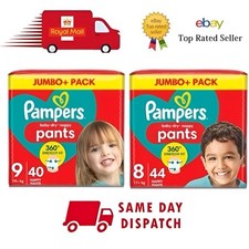 Pampers Baby-Dry Pull Up Pants Size 8 9 17kg+ Pull-Up Diapers Nappies Giant Pack