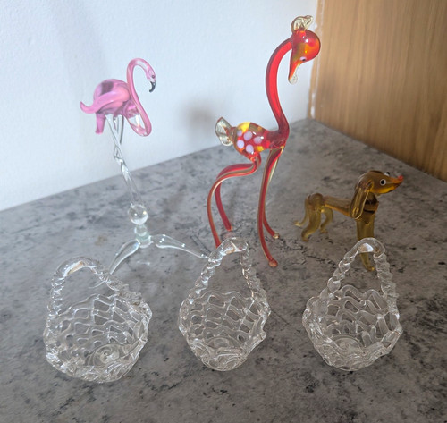 Vintage glass ornaments - vintage,