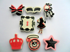 Set of Eight  Alice in Wonderland Inspired Croc  Shoe  / Bracelet Charms  Set a