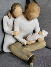 Willow Tree NEW LIFE Mother, Father & Baby Resin Figurine 2000 By Susan Lordi EC