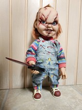 Child's Play 15" Talking Chucky Doll Scarred Figure With Sound
