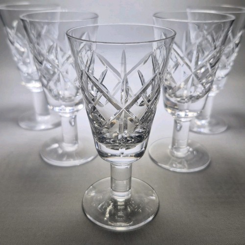 Vintage cut crystal liqueur - 5x,