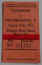 1971/72 Division 1 Liverpool v