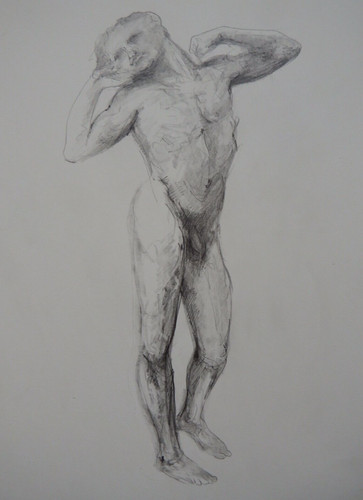Pencil life drawing a - drawing, of