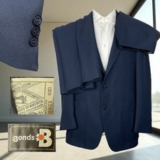 Bonds Vintage 1950s 1960s USA Made 3 Piece Suit Mens 40R 36x27 Blue Hopsack