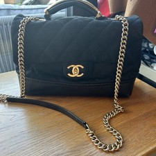 Chanel Rare Vintage Jumbo Caviar Black Leather Gold Hardware Single Flap Bag