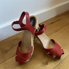 Swedish Hasbeens Red Clogs