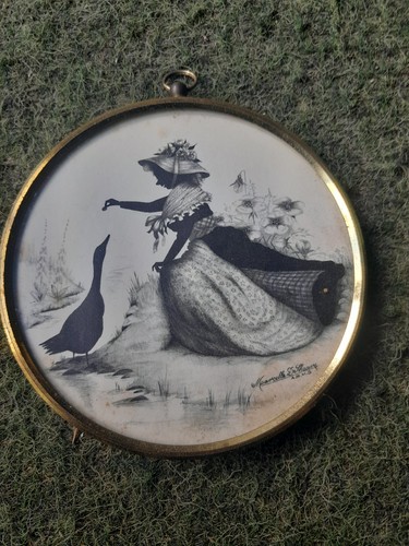Miniature silhouette frame - silhouette, in