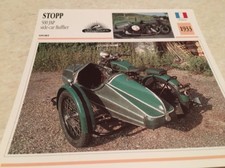 Motorcycle card STOPP 500 Jap sidecar Bufflier 1933 collection Atlas bike FR