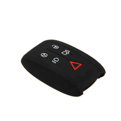 Black silicone fob key case - black,