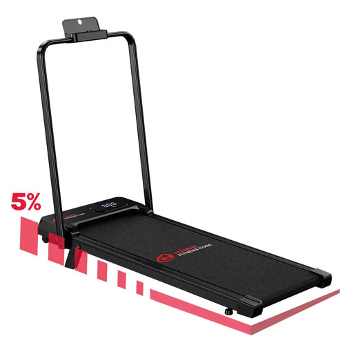 Black folding treadmill - treadmill, s1
