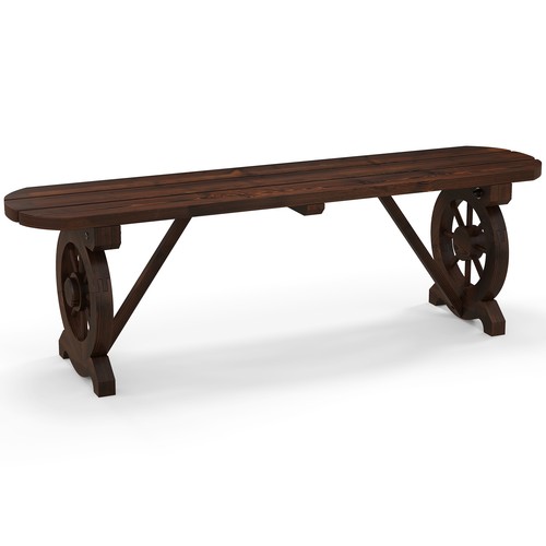 Rustic wooden wagon - wooden,