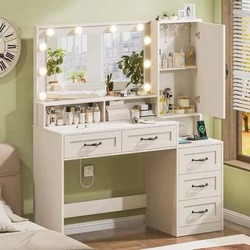Farmhouse vanity desk with - vanity,
