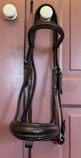 Sabre Black Cob Size English Leather Bridle 