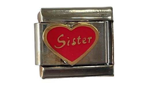 Silver italian charm heart - italian,