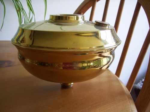 Superb brass oil - lamp, font