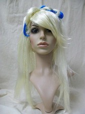 Blonde Blue Asian New Rave Wig