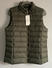 Marks & Spencer Gilet Ladies Feather and Down Puffer Khaki Size 10
