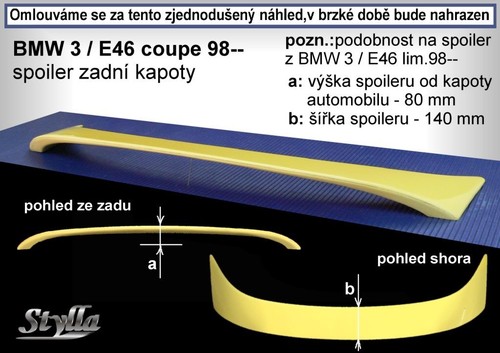 Spoiler rear boot trunk - rear,