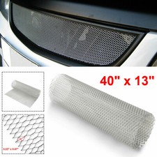 Chrome Aluminum Car Front Hood Vent Grille Net Mesh Grill Cover Auto Accessories