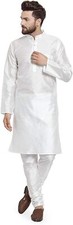 FASHIONZAADI Men Silk Kurta
