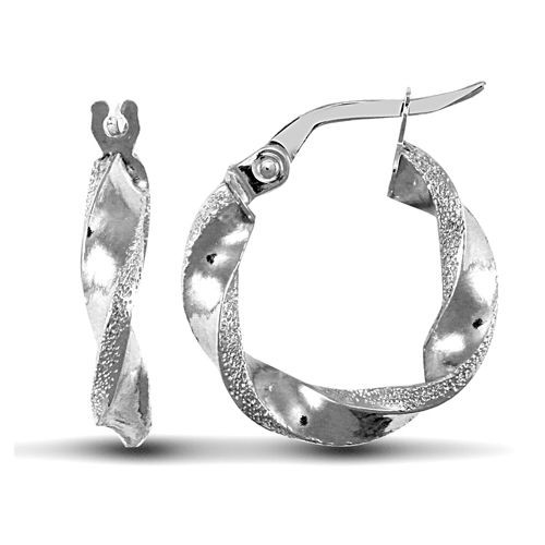 Creole earrings 9ct white gold - creole,