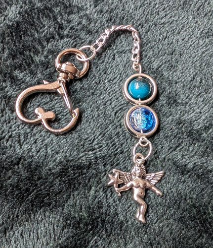 Silver tone metal angel - silver,