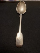 1845 Victorian, Exeter, Silver, Fiddle Spoon Robert Williams And Sons