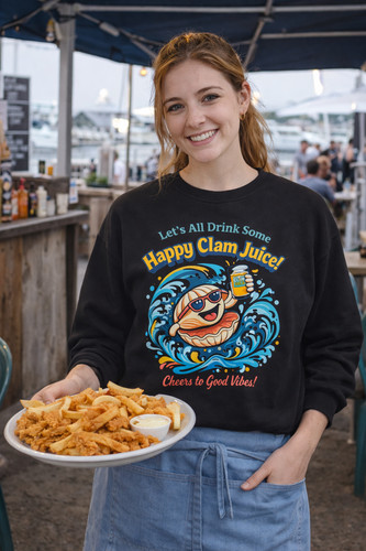 Happy clam juice cheer - clam,
