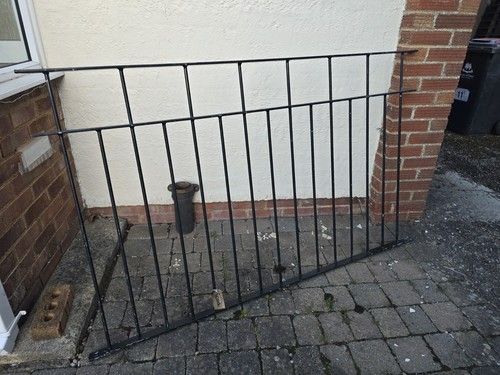 Black iron metal railings - iron,
