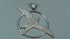 SHETLAND SILVER OSPREY PENDANT LARGE 12G 1973 VINTAGE STERLING EDINBURGH MCM