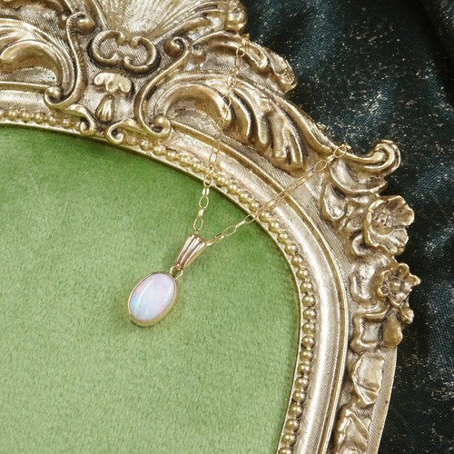 Vintage 9ct gold opal - , pendant