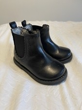 Next Girls Black Boots Size 5