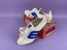 Mitre Heron Blue Stripe Track Running Spike Shoes True Vintage 70s Unused Size 9