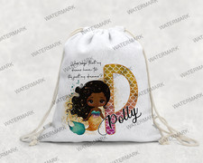 Mermaid Personalised Drawstring bag, PE bag, Back pack, School bag, Girls Gift