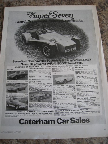 Super seven caterham car - caterham,