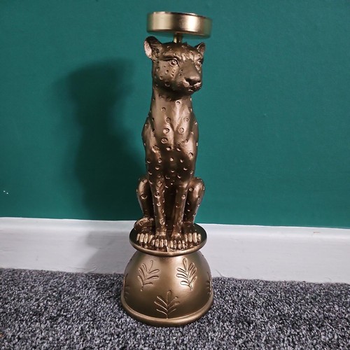 Habitat gold sitting leopard - gold,