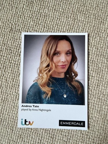 Emmerdale cast card andrea - emmerdale,
