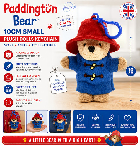 10cm small paddington bear - 10cm,