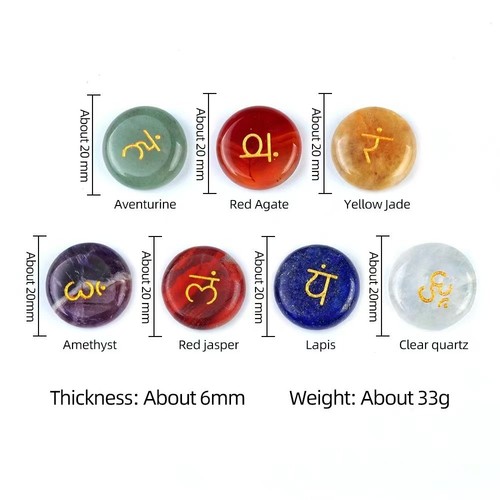 7pcs natural chakra stone - 7,