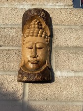 ChiselCraft Large 30cm Wooden Buddha Wood Carving  , In or Outdoor Use B