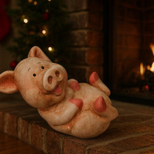 Large Ceramic Pig Ornament