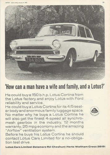 Ford lotus cortina original - cortina,