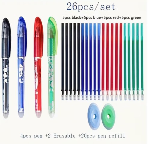 Erasable gel pens blue - erasable,
